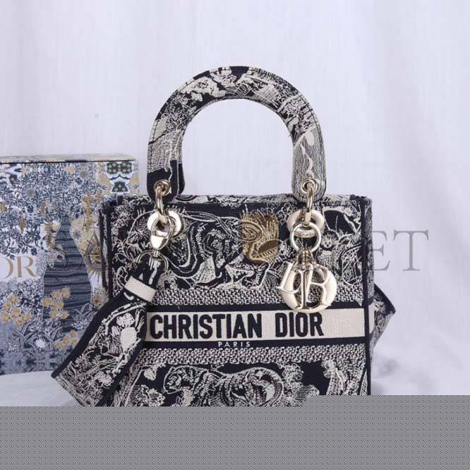 D*or medium lady d-lite bag m0565otdt_m808 (24cm*20cm*11cm)
